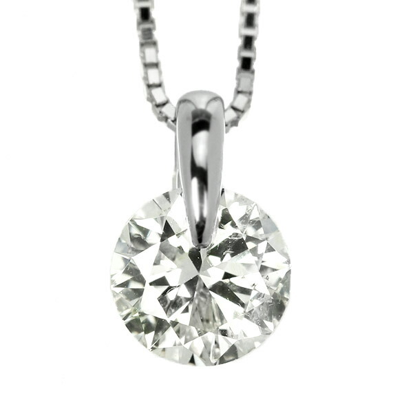 1カラット ダイヤモンド ネックレス 一粒 1.0ct 一点留 プラチナ
