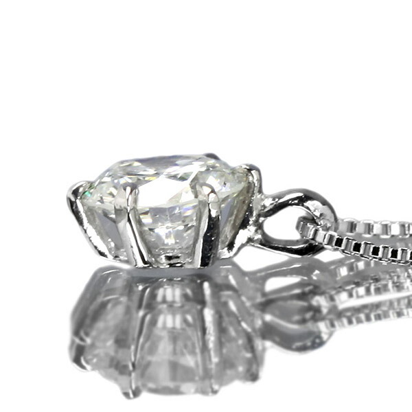 最終交渉可JE37★高級 大粒ダイヤモンド1.015ct プラチナ ヘッド 鑑付 ダイヤモンド ネックレス 一粒 0.3ct 6本爪 プラチナ Pt900 Hカラー I1