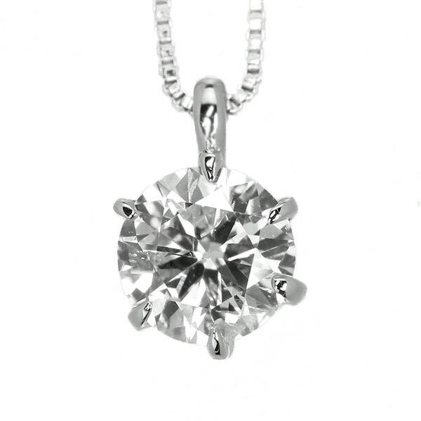 希少になる ダイヤモンド ネックレス 一粒 0.3ct 6本爪 プラチナ Pt900 その他
