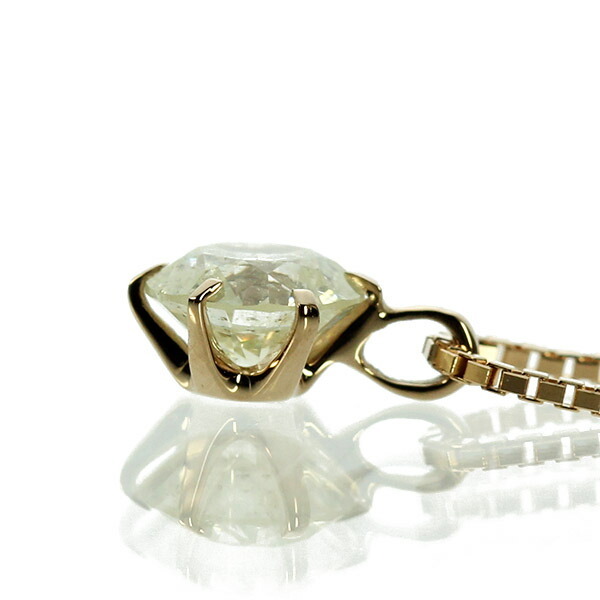ダイヤモンド ネックレス 一粒 0.5ct 6本爪 K18 ピンクゴールド