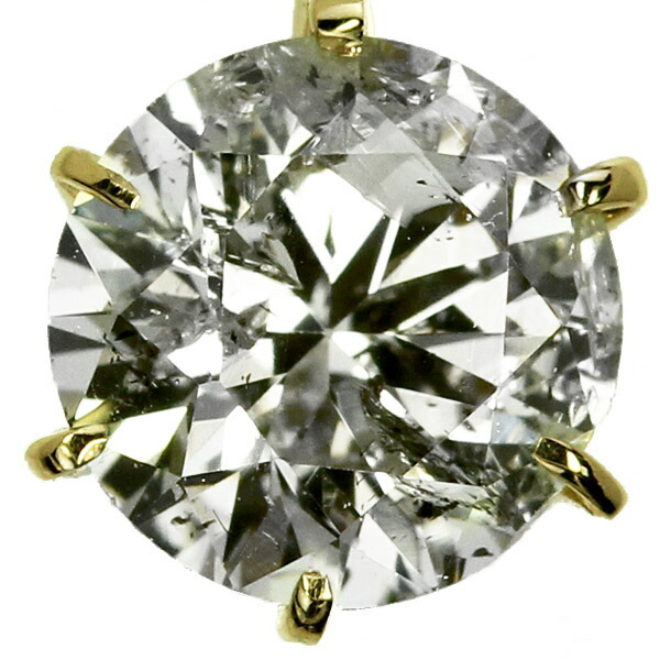 ダイヤモンド ネックレス 一粒 0.5ct 6本爪 K18 イエローゴールド