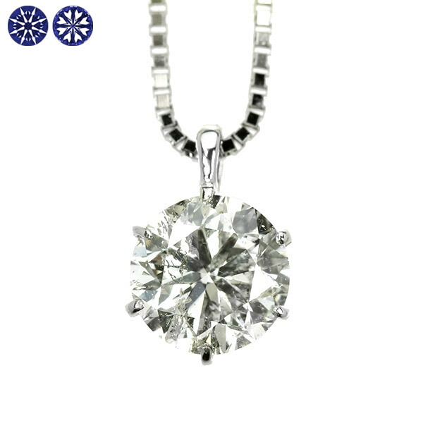 ダイヤモンド ネックレス 一粒 0.7ct 6本爪 プラチナ Pt900 ハート
