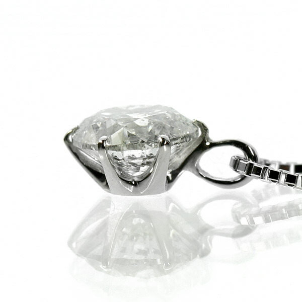 ダイヤモンド ネックレス 一粒 0.7ct 6本爪 プラチナ Pt900 ハート