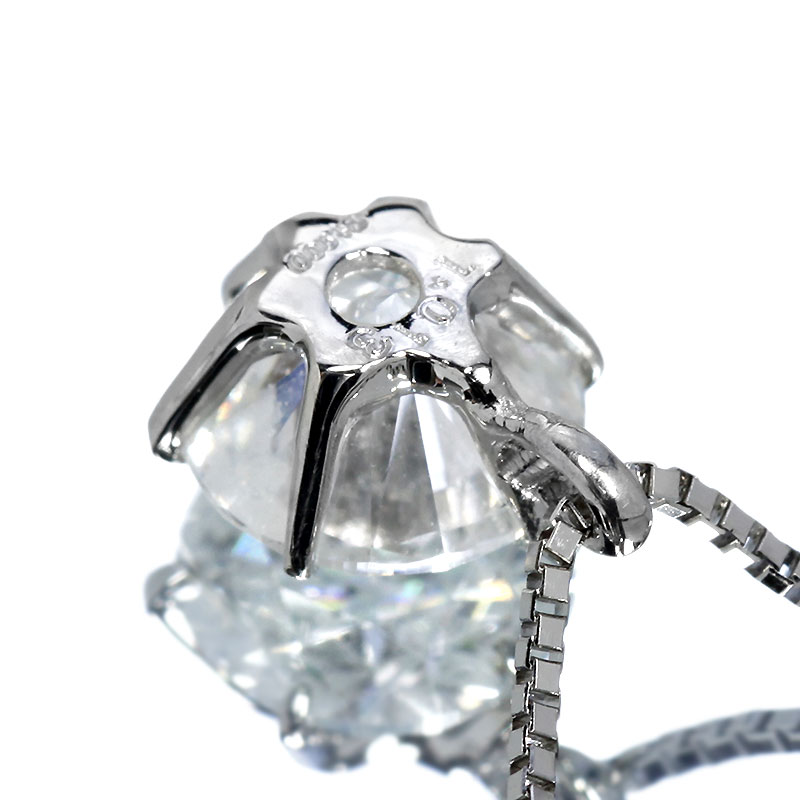 専用JE82★高級 マルチカラーダイヤモンド0.63ct プラチナ ヘッド 鑑有 1カラット ダイヤモンド ネックレス 一粒 6本爪 プラチナ Pt900 E