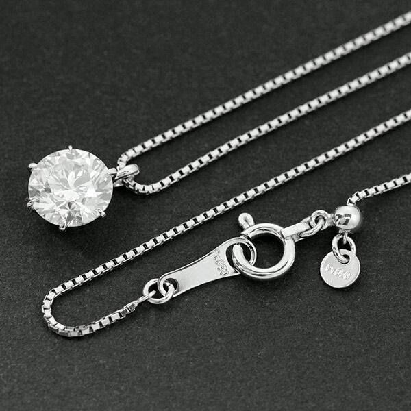 ダイヤモンド ネックレス 1カラット 一粒 1.0ct 6本爪 プラチナ Pt900