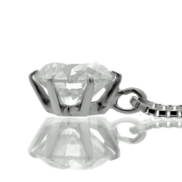 ダイヤモンド ネックレス 1カラット 一粒 1.0ct 6本爪 プラチナ Pt900