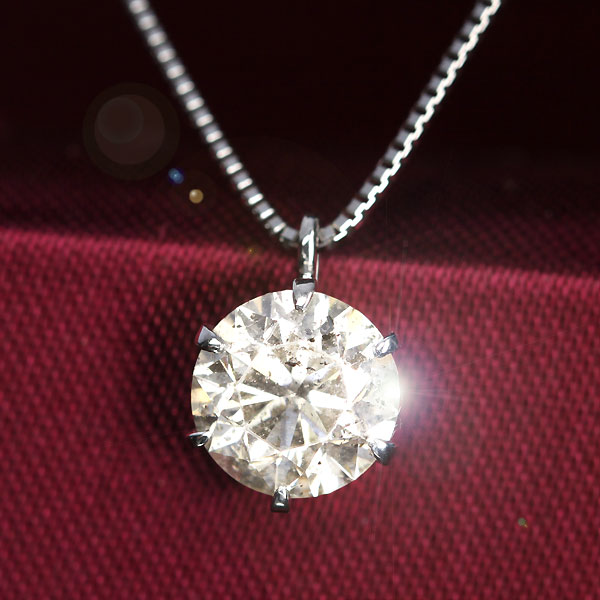 1.5カラット ダイヤモンド ネックレス 一粒 6本爪 プラチナ Pt900 H 1.5カラット ダイヤモンド ネックレス 一粒 6本爪 プラチナ Pt900 H
