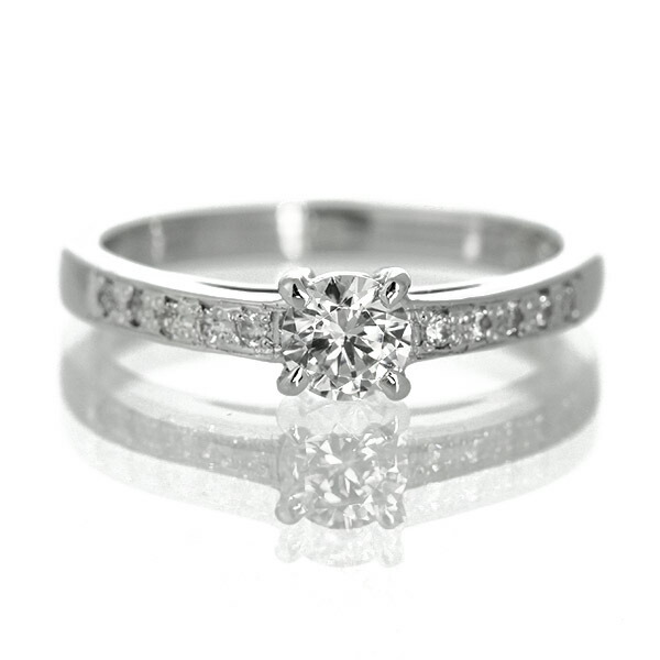 ダイヤモンド リング 0.3ct Pt900 プラチナ ハートアンドキューピット