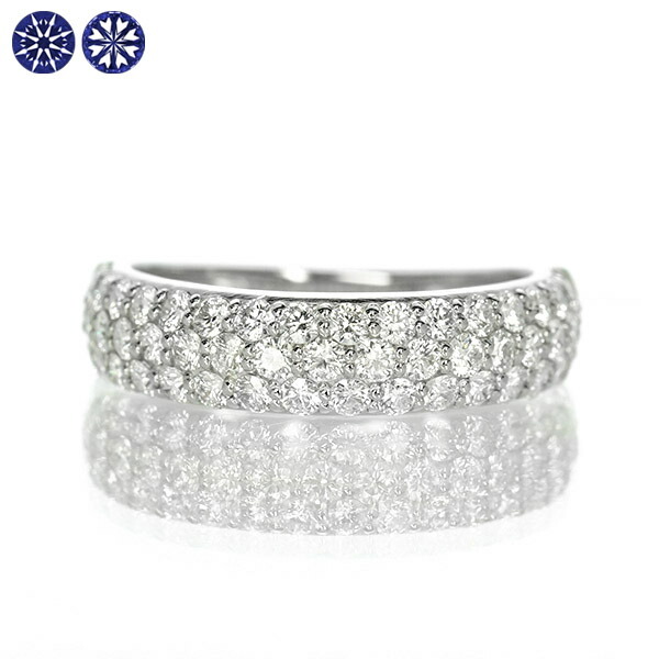 1カラット ダイヤモンド リング パヴェ Pt900 プラチナ 1.0ct ハート