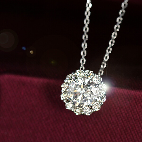 0.67ct プラチナダイヤネックレス 鑑定書有 JL223☆高級 ダイヤモンド