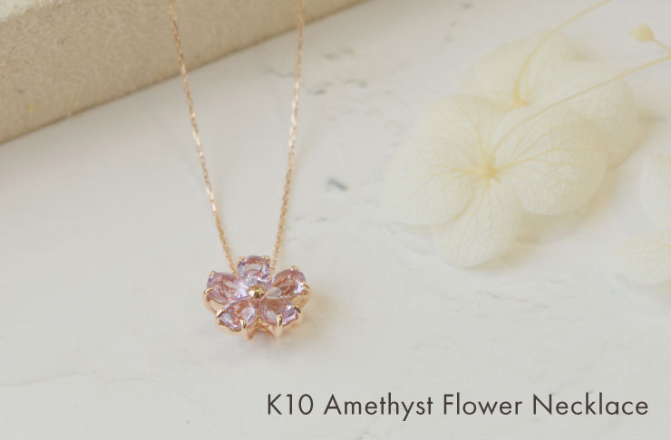 agete K10 PG 花モチーフ ネックレス＆チャーム agete K10 PG 花モチーフ ネックレス＆チャーム K10PG フラワー