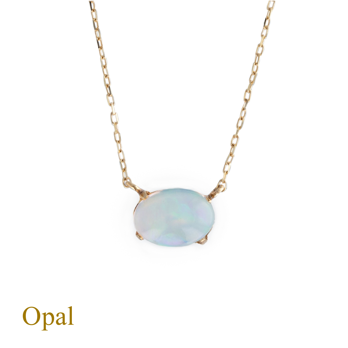 ジュエリーフィガロ ネックレス K10 YG オパール イエローゴールド 10k