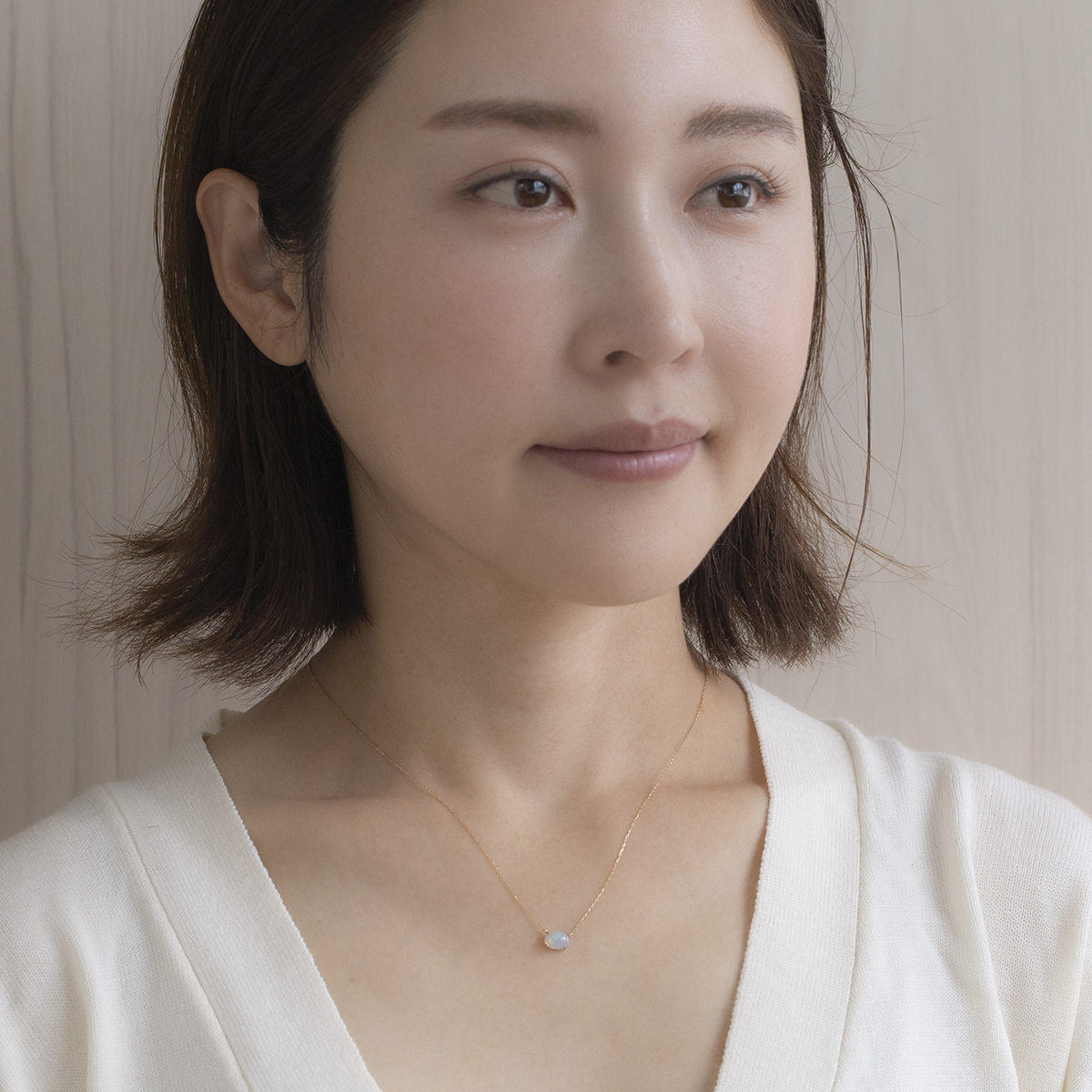 ジュエリーフィガロ ネックレス K10 YG オパール イエローゴールド 10k