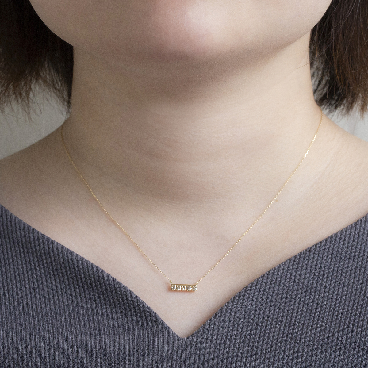 ネックレス K18 YG/プラチナ H&C鑑別書付き ダイヤモンド PT プラチナ K18 イエローゴールド 18K 18金 誕生日プレゼント レディース 彼女 妻 20代 30代 40代の画像