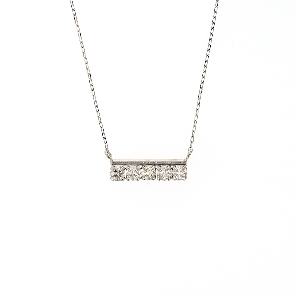 ネックレス K18 YG/プラチナ H&C鑑別書付き ダイヤモンド PT プラチナ K18 イエローゴールド 18K 18金 誕生日プレゼント レディース 彼女 妻 20代 30代 40代の画像