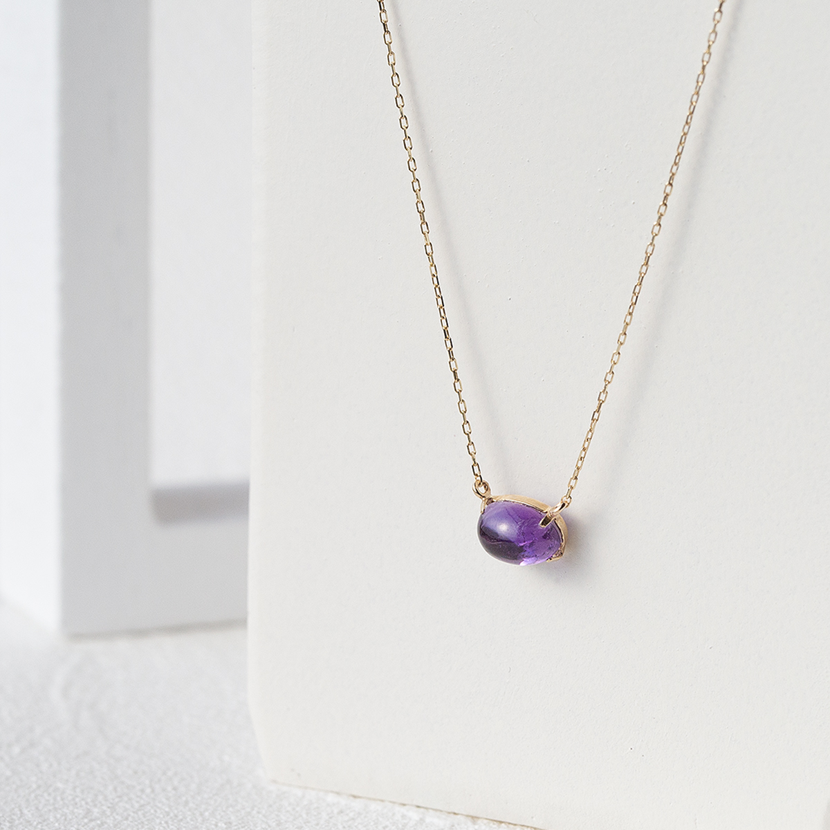 ジュエリーフィガロ ネックレス K10 YG アメジスト イエローゴールド