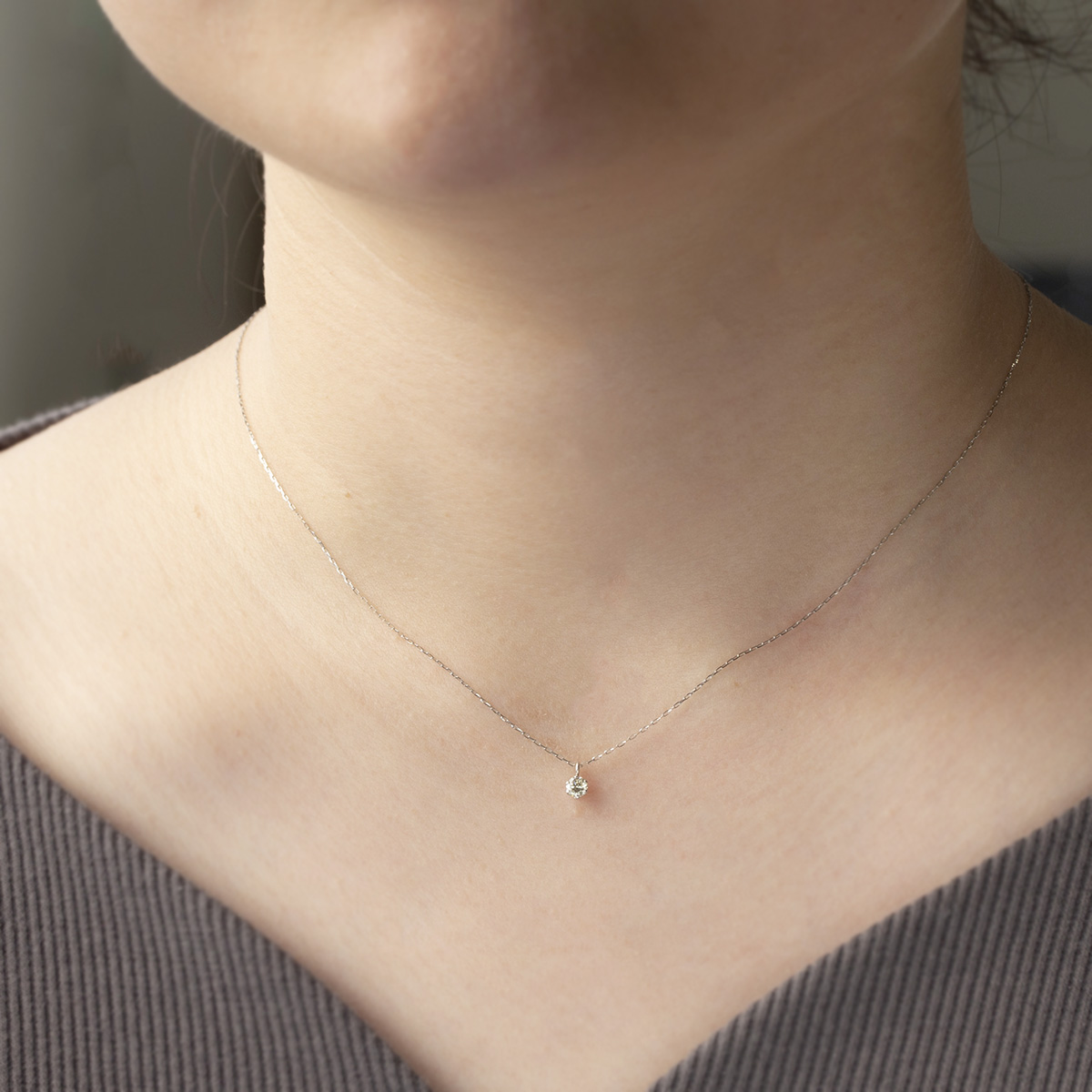 ネックレス プラチナ ダイヤモンド 0.1ct 一粒 PT900 PT レディース 誕生日プレゼント 30代 40代 彼女 女性 ギフト 記念日の画像
