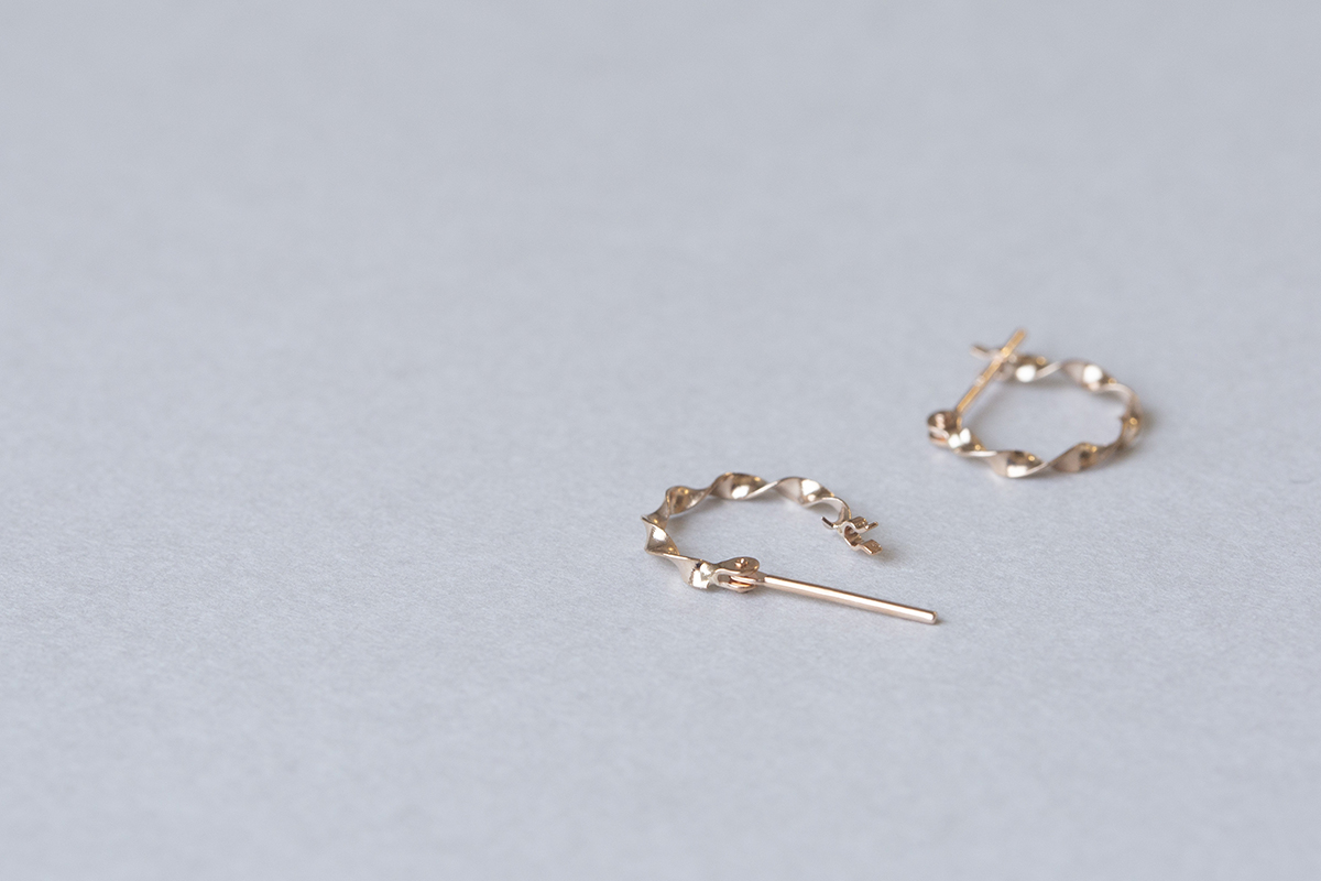 ジュエリーフィガロ ピアス フープピアス K10 PG レディース