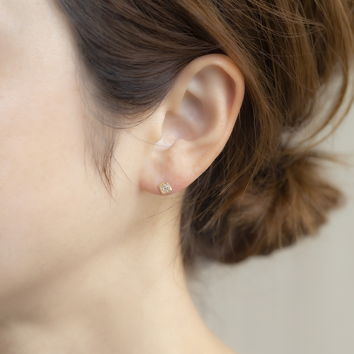 専用　テイクアップ K18・K10 スクエアーカゴダイヤモンドピアス　箱無し 専用 テイクアップ K18・K10 スクエアーカゴダイヤモンドピアス 箱無し