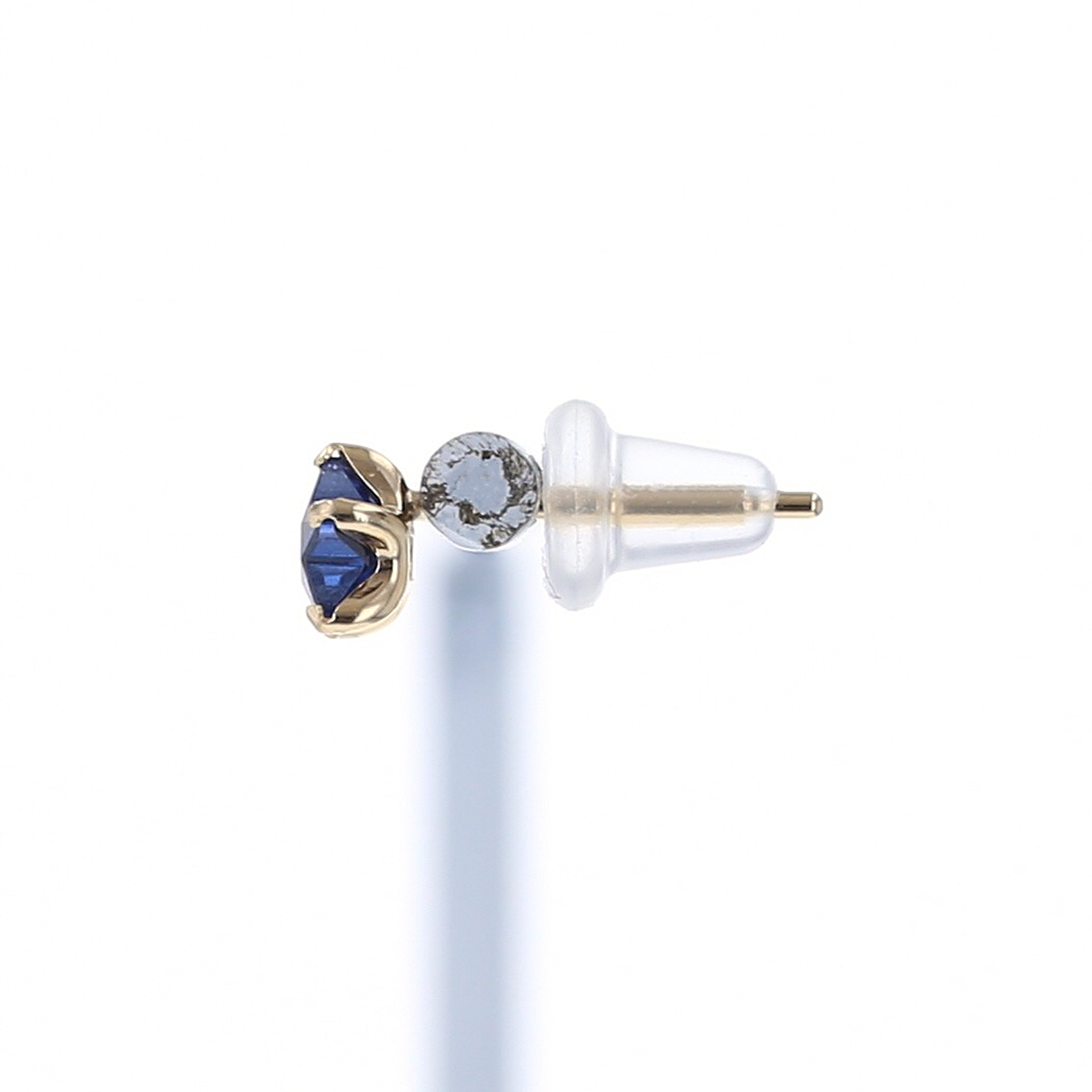 ピアス キュービックジルコニア ブルー K10 YG 星 スター ゴールド イエローゴールド レディース 10金 CZ 誕生日プレゼント ギフト 20代 30代 40代 女性 彼女 妻の画像