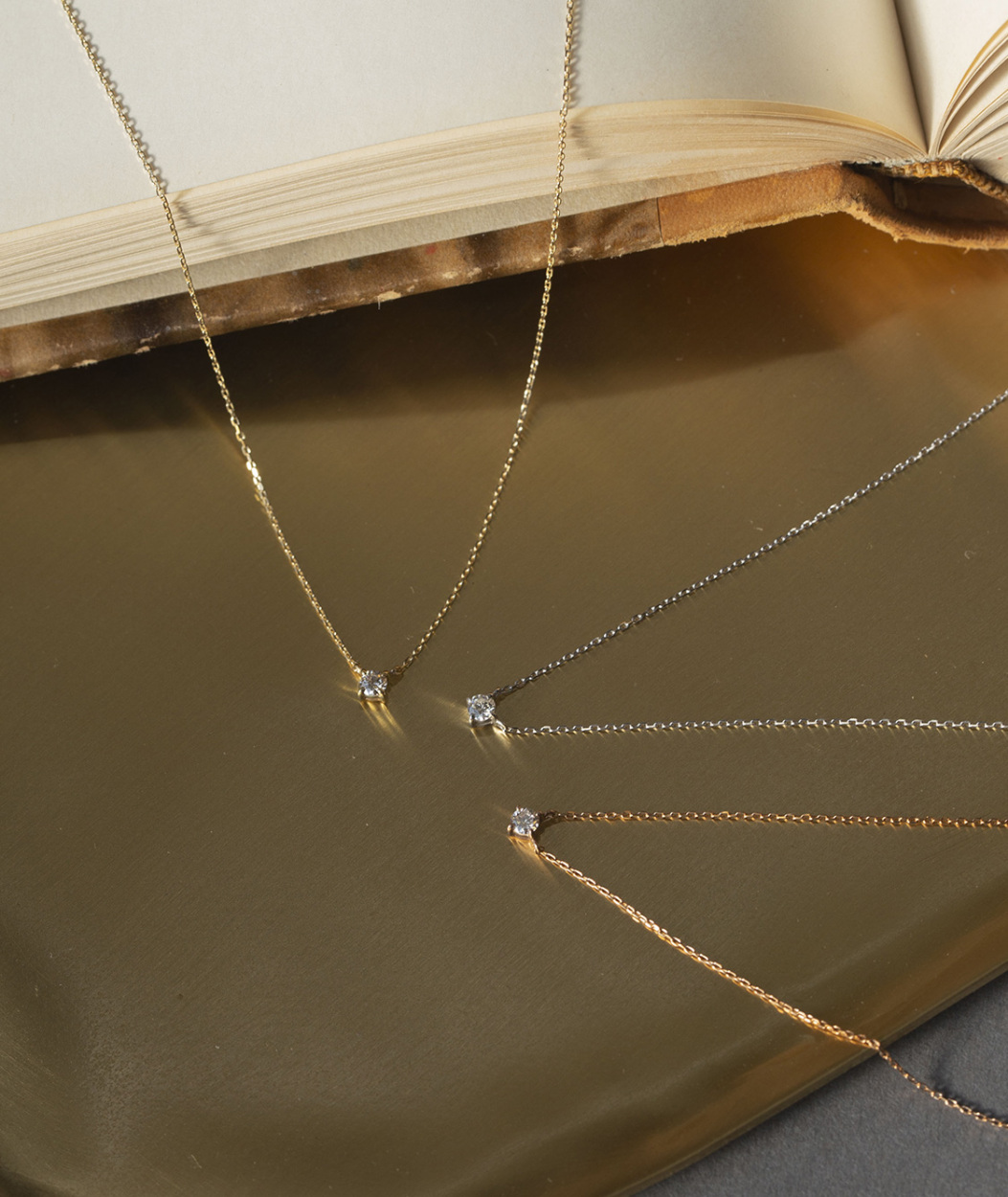 K10一粒ダイヤモンドネックレス