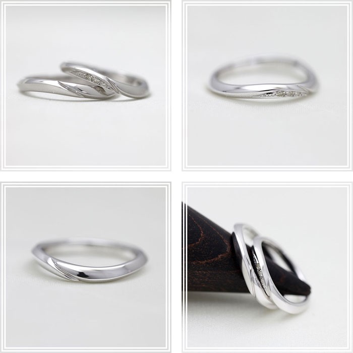 結婚指輪 プラチナ ペアリング PT900 ダイヤ 0.03ct ウェーブ S字 ライン 指輪 マリッジリング クリスマス シンプル  :248-pts:オーダーメイドジュエリーメイ - 通販 - Yahoo!ショッピング