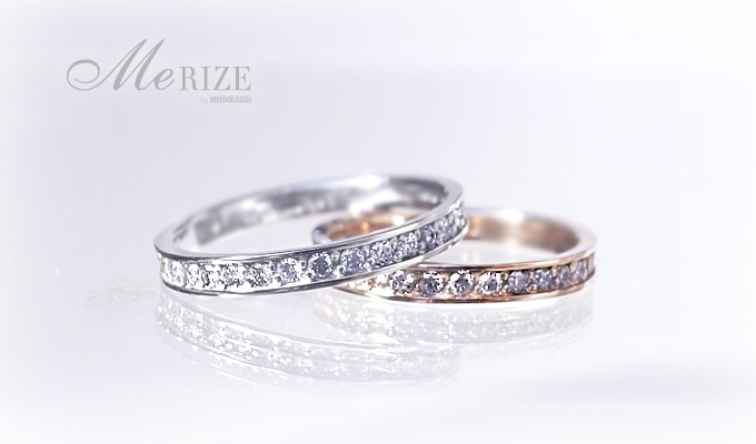 天然 ダイヤ 0.45ct〜0.58ct フチありフルエタニティ リング フルエタ