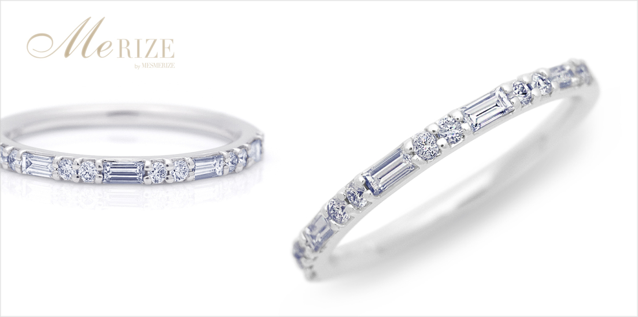 天然 ダイヤモンド バケットカットエタニティ リング K18 ゴールド各色