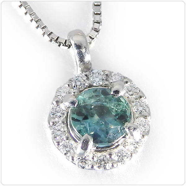 アレキサンドライト ネックレス トップ プラチナ クリソベリル 0.270ct