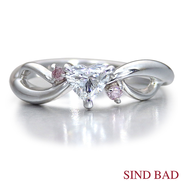 ハートシェイプ ピンクダイヤモンド シンデレラ 0.284ct F VS2 HEART 