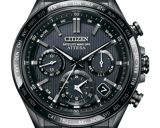 極美品 シチズン アテッサ AT8040 57E 電波 チタン ソーラー 黒 ACT Line セール CITIZEN/シチズン ATTESA/アテッサ ブラック