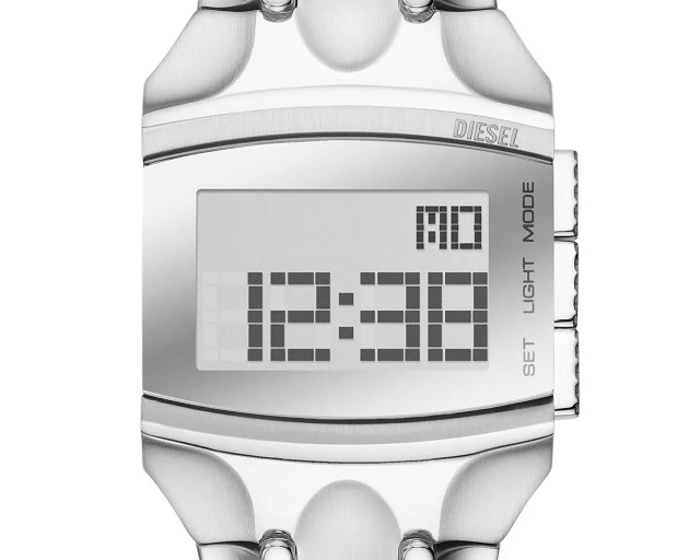 DIESEL ディーゼル CROCO DIGI DZ-7056 シルバー 腕時計 - メルカリ