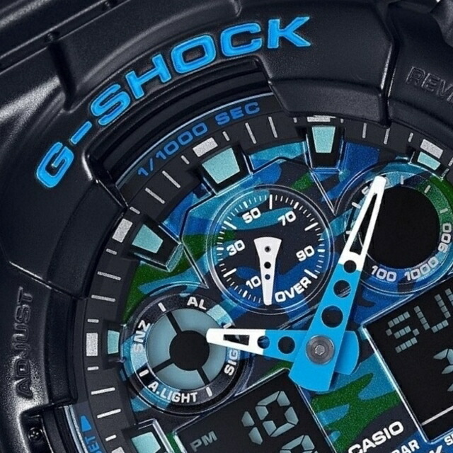 CASIO/カシオ G-SHOCK/ジーショック COOL BLUE Series クールブルー・シリーズ デジアナモデル ブルー/青 ブラック/黒  迷彩柄 GA-100CB-1AJF : ga-100cb-1ajf : Jewelry&Watch Bene - 通販 - Yahoo!ショッピング