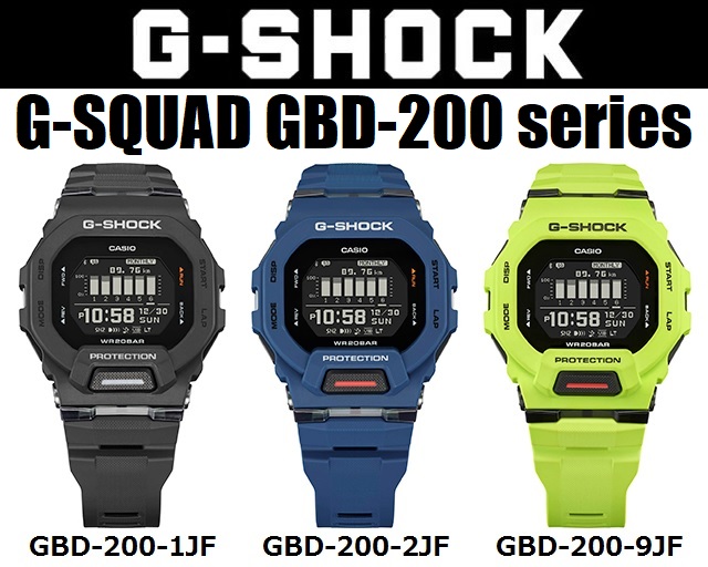 カシオGーSHOCK/GーSQUAD/GBD-200スポーツライン箱付き G-SHOCK（Gショック）G-SQUAD（Gスクワッド） GBD-200-2JF｜の