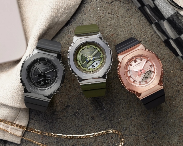 G-SHOCK メタルカバー 八角形 小型 薄型 CASIO ミッドサイズ