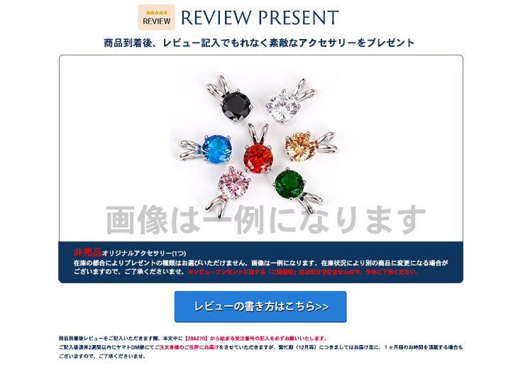 レビューでプレゼント ネックレス