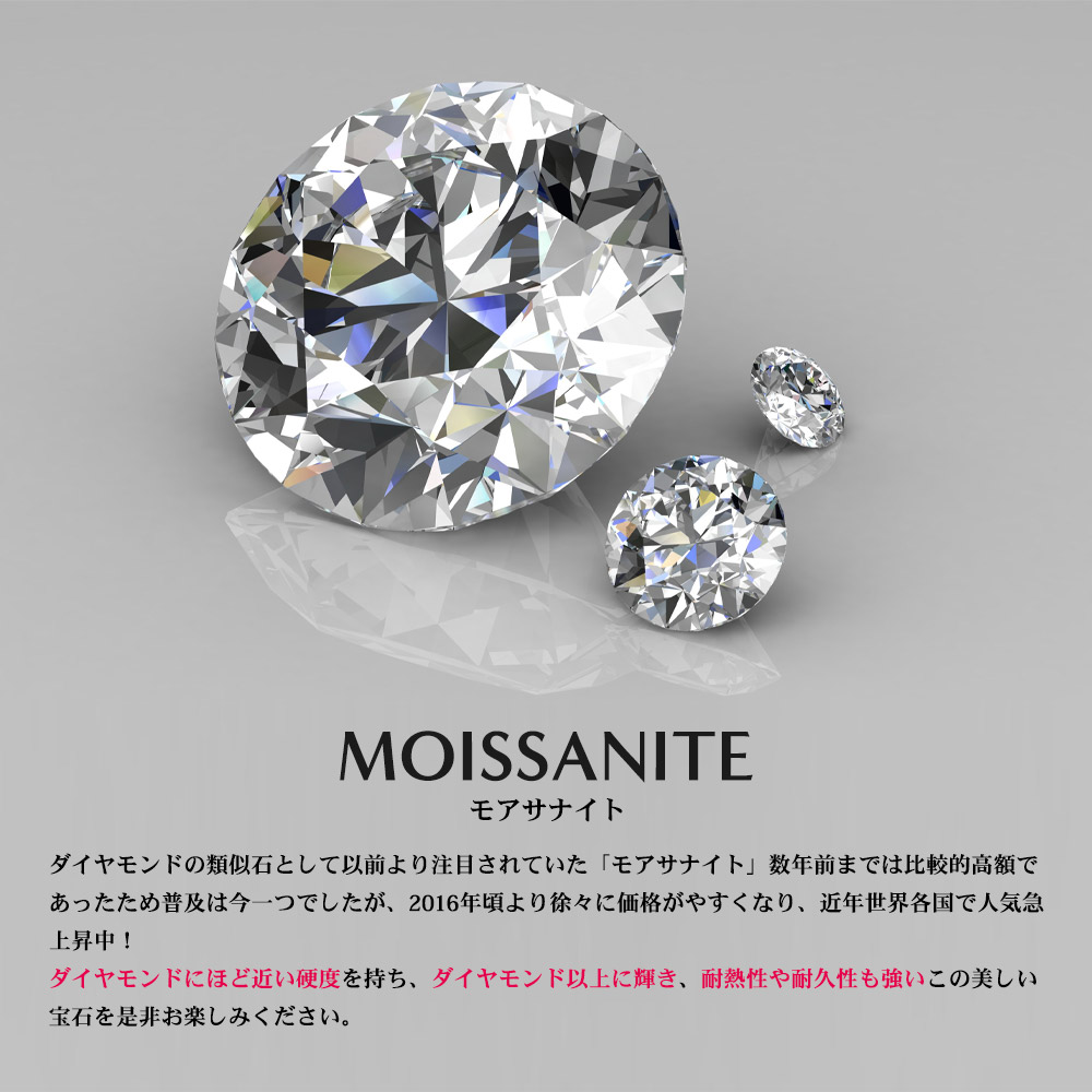 K18 18金 ゴールド モアサナイト 0.3ct-1.0ct ４爪 ソリティア ネックレス ( ダイヤモンド 類似石 人工 ダイヤ ベゼル フクリン  シンプル 一粒