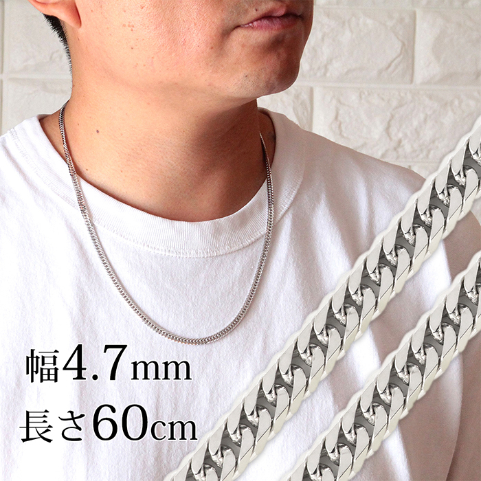 6面ダブル　喜平チェーンネックレス チョーカー 14mm45cm　ステンレス