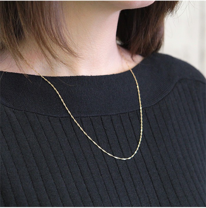 ロングネックレス 18金ネックレス レディース ペンダント k18 50cm