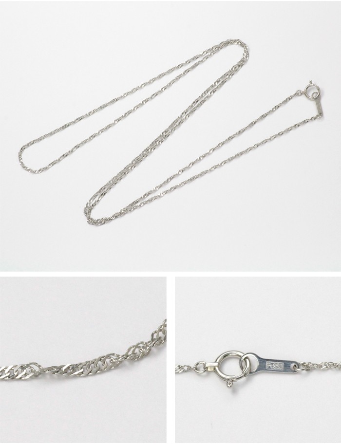 ごろすけ　Pt850ロングスクリューネックレス59センチ ロングネックレス プラチナ ネックレス 60cm チェーン Pt850