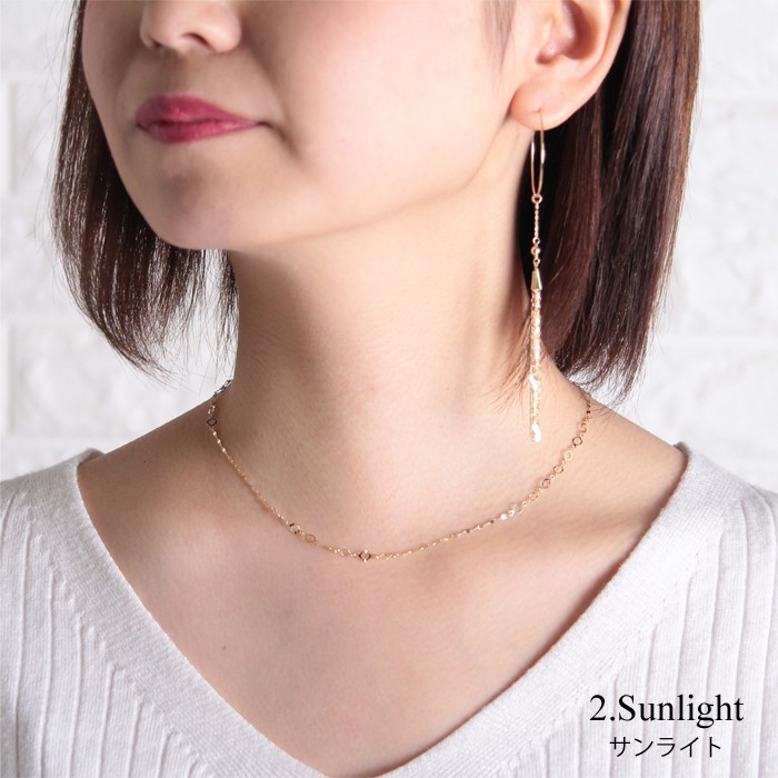 ネックレス k10 10k 10金 レディース チェーン ゴールド シンプル 金属