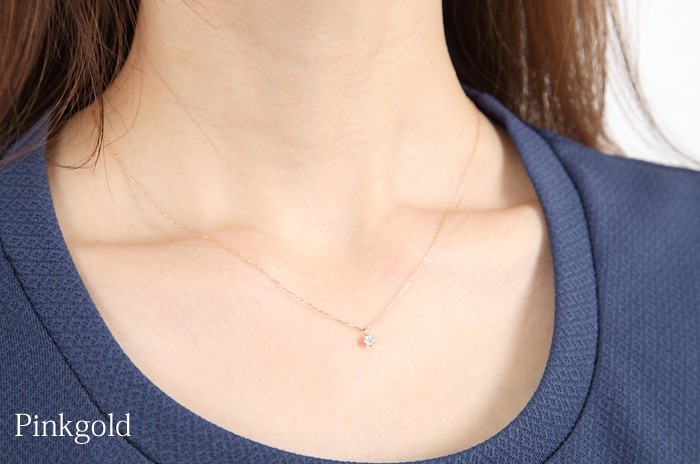 18金ネックレス レディース ペンダント k18 ダイヤモンド 18k 一粒