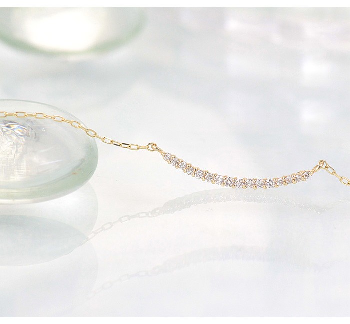 ❗️値下げしました❗️K10ダイヤモンドネックレス【美品】 Jewel closet by L&Co. ネックレス K10 マイクロセッティング