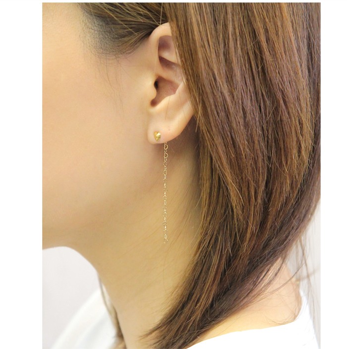 揺れるピアス 18金ピアス キャッチ 18k ゴールド 揺れる バック