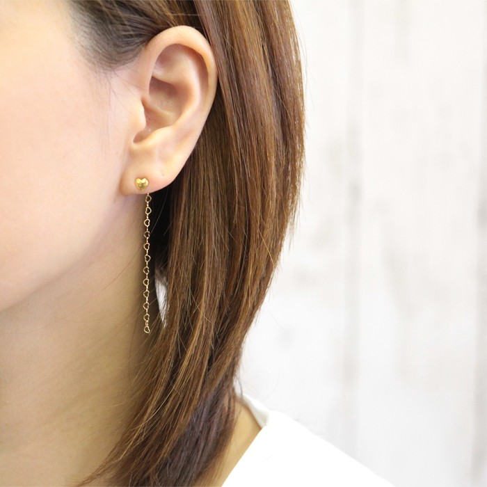 揺れるピアス 18金ピアス キャッチ 18k ゴールド 揺れる バック
