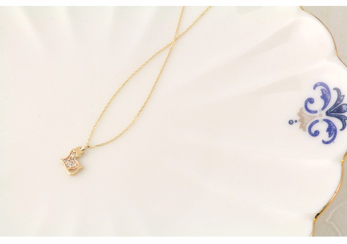 18金ネックレス レディース ペンダント k18 猫 ネコ ねこ 猫シルエット