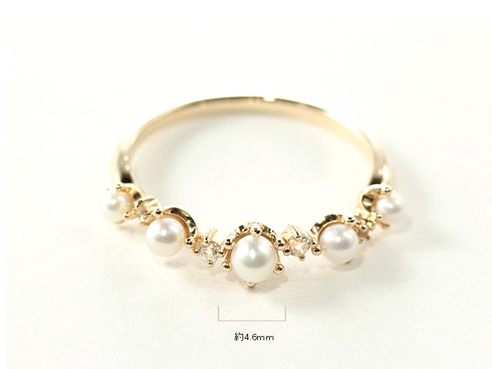 パール リング ホワイトトパーズ 指輪 レディース ゴールド おしゃれ