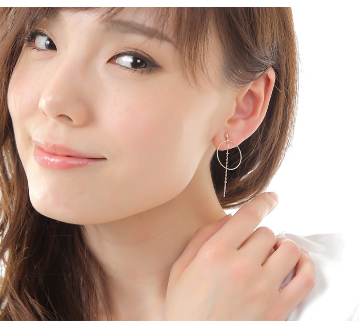 揺れるピアス 10金イヤリング イヤークリップ レディース k10 10k