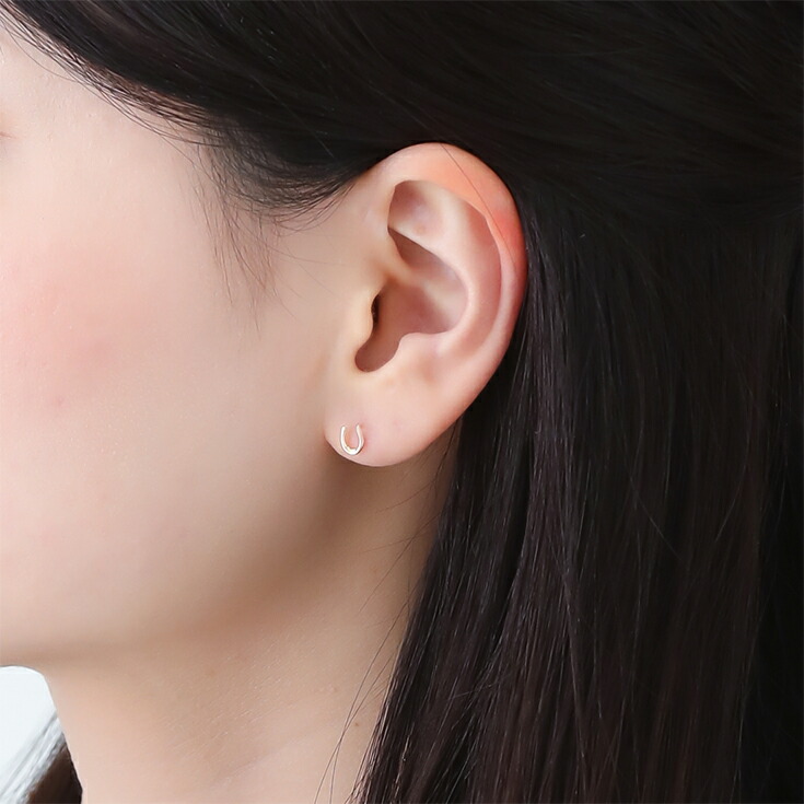 ピアス k18 18金 レディース ゴールド イエローゴールド ホースシュー