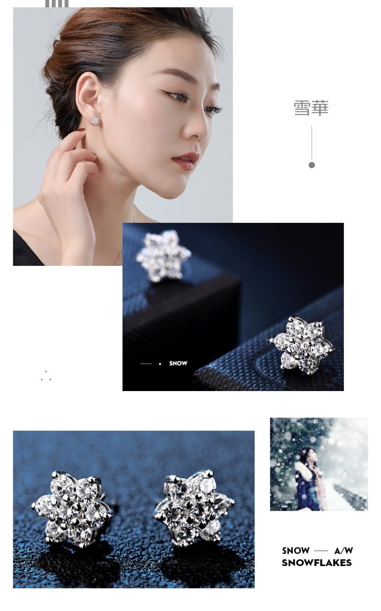 SWAROVSKI（スワロフスキー） ピアス レディース 高級 雪の結晶 雪華